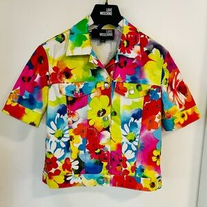 MOSCHINO Love Moschino Floral Short Sleeve Jacket EUR 40/US S-4 Worn 1x!